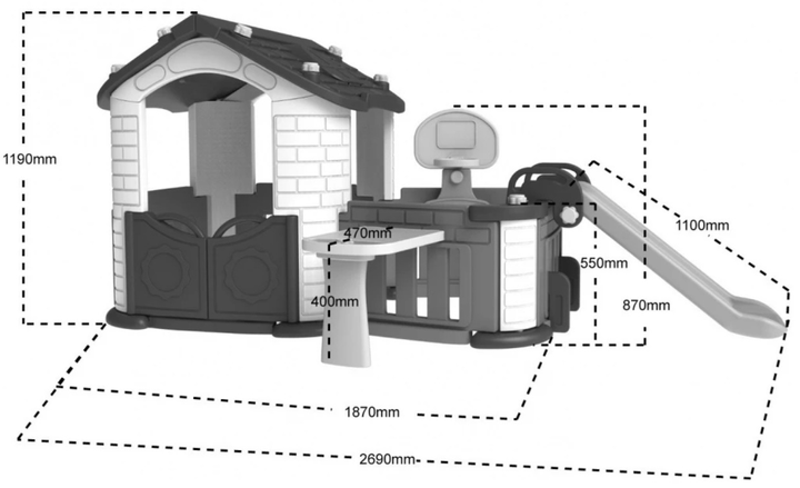Duży domek ogrodowy 5w1 (5903864910704) - obraz 4