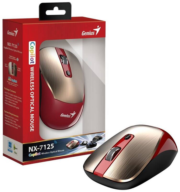 Миша Genius NX-7125 Wireless Black/Gold (31030044403 - зображення 5