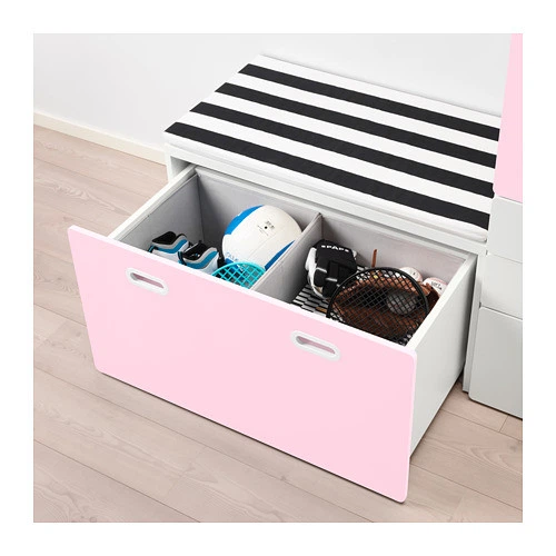 Шкаф со скамейкой IKEA STUVA / FRITIDS 150x50x192 см белый розовый 792. ...