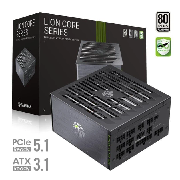 Блок живлення GameMax Lion core 1000P 1000W ATX 3.1 80+ Platinum