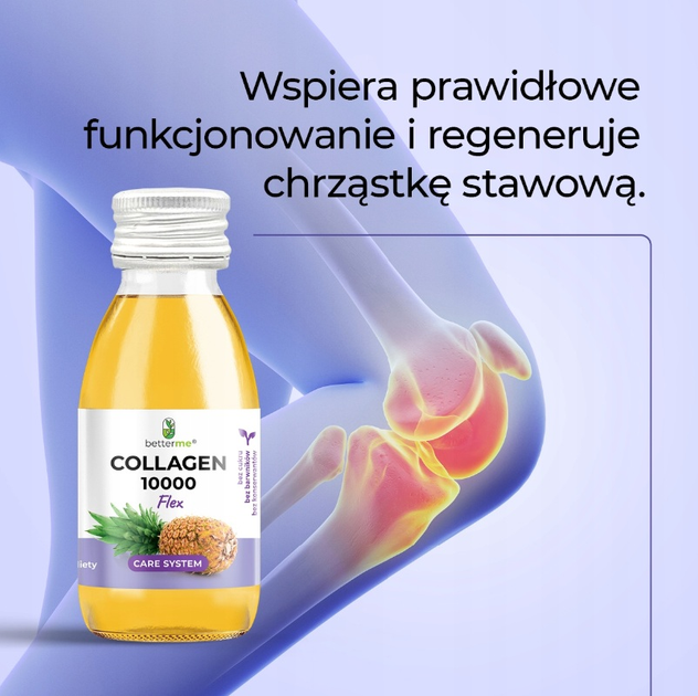 Suplement diety Better Me Collagen 10000 Flex Kolagen Rybi do picia Ananas 30 x 60 ml (5905123512148) - obraz 4