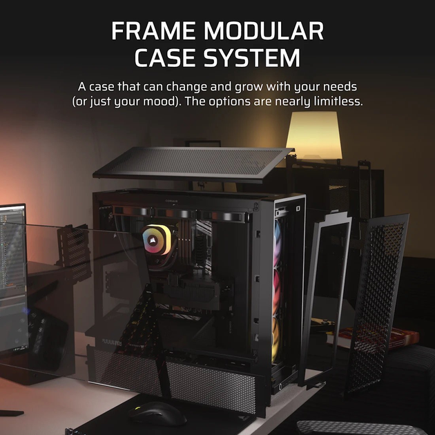 Obudowa Corsair 4000D RS ARGB Frame Tempered Glass Black (CC-9011296-WW) - obraz 10