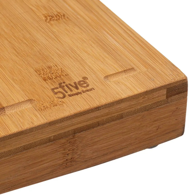 Deska do krojenia 5five Simply Smart bambusowa z rantem 52 x 58 cm (3560231652333) - obraz 2
