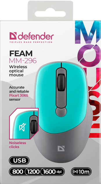 Миша Defender Feam MM-296 Mint (4745090825251) - зображення 7