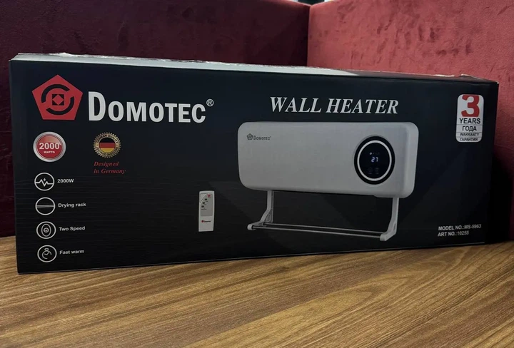 Настенный обогреватель Domotec 2000Вт с пультом и сушилкой - изображение 4