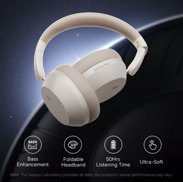 Беспроводные Bluetooth наушники Baseus Bass 35 Max - изображение 14