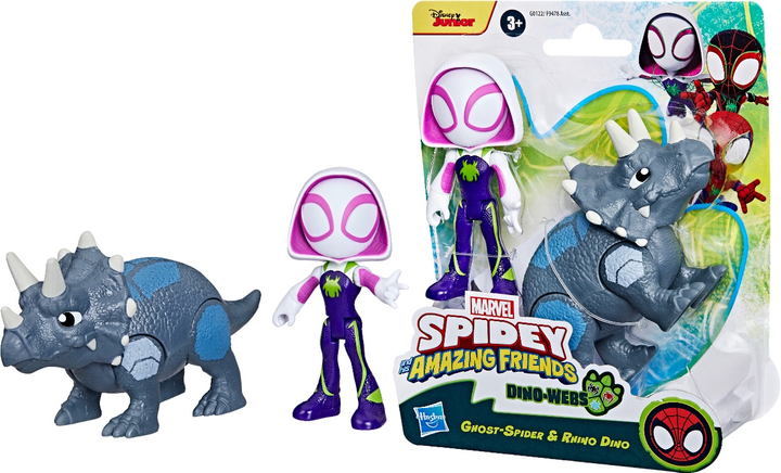 Zestaw zabawkowy Hasbro Bohater i Dino Spidey i jego niesamowici przyjaciele (SAF HERO DINO WEBS GHOST_G0122) (F9478_G0122) (5010996221261) - obraz 1