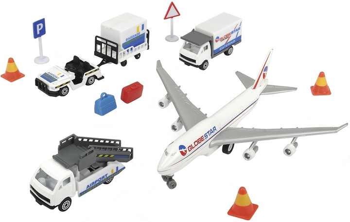 Ігровий набір Dickie Toys Аеропорт + 3 машинки + 1 літак + 13 аксесуарів (3743001) (4006333039522) - зображення 1