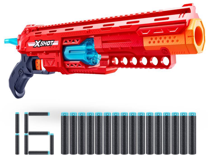 Швидкострільний бластер Zuru X-Shot Excel-S1 Caliber 16 патронів (36675R) (193052056320) - зображення 2
