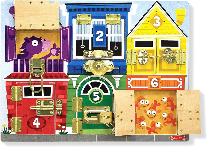 Дерев’яна дошка Melissa & Doug із засувками (SM93406/6075185) (681147006140) - зображення 2