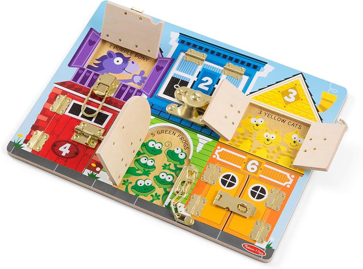 Дерев’яна дошка Melissa & Doug із засувками (SM93406/6075185) (681147006140) - зображення 3