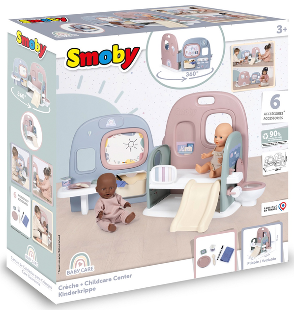 Zestaw Smoby Toys Baby Care Centrum dziecięce 5 w 1 z akcesoriami (7600240308) (3032162403082) - obraz 5