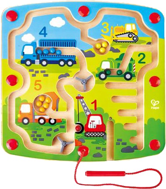 Магнітний лабіринт Hape Будівельний транспорт (E1713) (6943478029705) - зображення 1