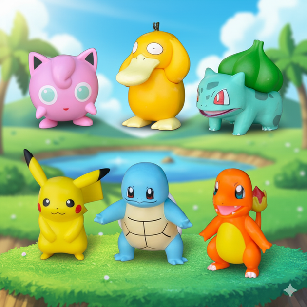 Фигурки Покемон Пикачу Pokemon Pikachu Чармандер Бульбазавр Биртл