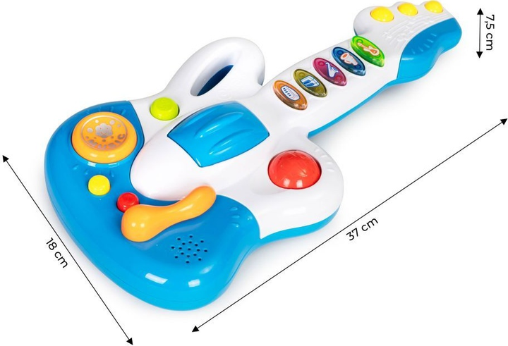 Gitara elektryczna dla dzieci Huanger z melodiami 37 cm HE0503 (5903769977741) - obraz 5