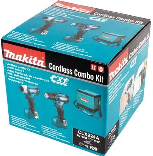 Набори акумуляторних інструментів Makita Battery Combo Kit CXT CLX224A (88381876698) - зображення 1