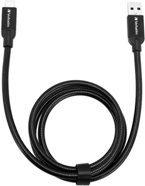 Кабель Verbatim USB-C - USB-A 1 м Чорний (23942488712) - зображення 2