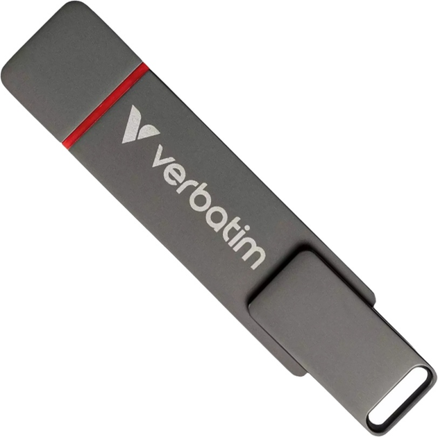 Pendrive Verbatim Dual QuickStick 1TB USB 3.2 Gen1 + Type-C Grey (32043) - obraz 1