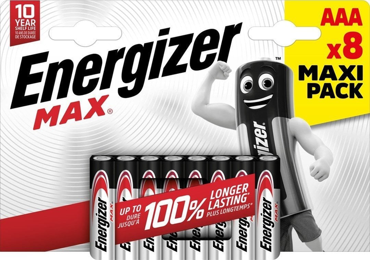 Батарейки Energizer Max AAA LR03 1.5V 8 шт. (E303324101) - зображення 1