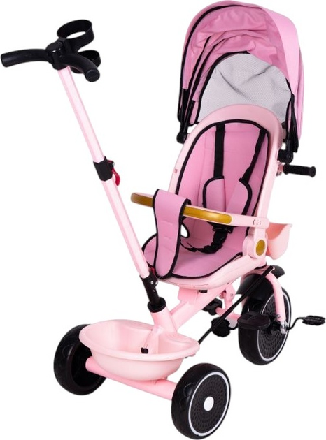 Rowerek trójkołowy spacerówka EcoToys WQL-186 PINK (5905817007219) - obraz 2