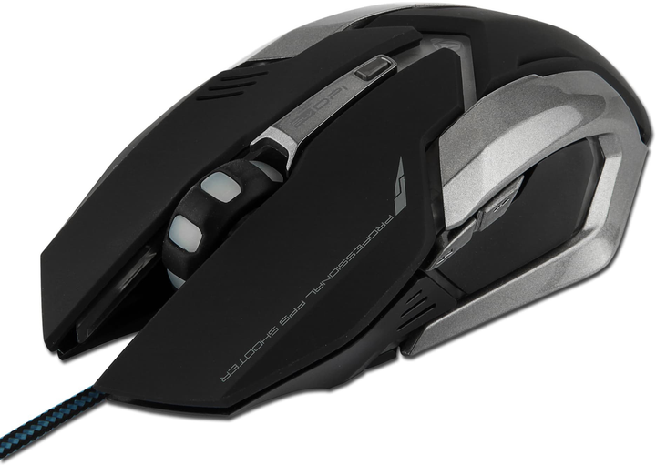 Mysz E-Blue Auroza Gaming USB e-Box Black (EMS639BKAA-UI) - obraz 3