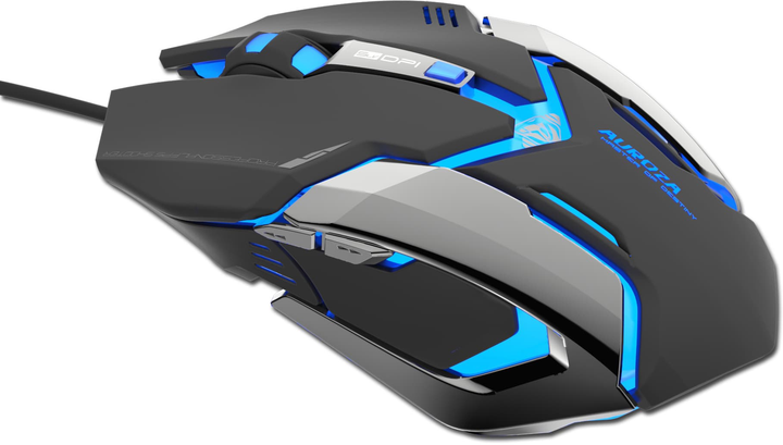 Mysz E-Blue Auroza Gaming USB e-Box Black (EMS639BKAA-UI) - obraz 6