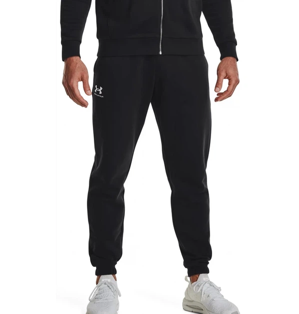 Брюки чоловічі Under Armour Essential Fleece Jogger LG Чорний 1373882-001 - Фото 2 Брюки чоловічі Under Armour Essential Fleece Jogger LG Чорний 1373882-001 - зображення 2