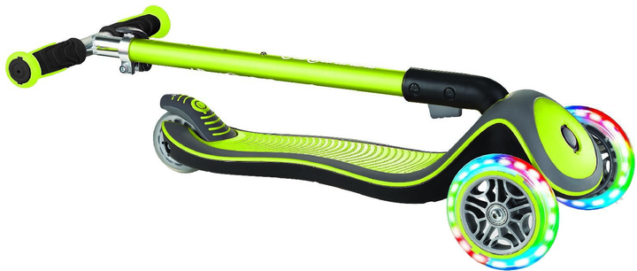 Hulajnoga dla dzieci Globber Elite Deluxe 3 koła z podświetleniem do 50 kg 3+ Zielony (444-406) - obraz 3