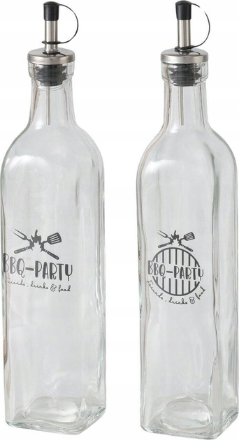 Zestaw butelek na dressing Boltze BBQ z dozownikiem 2 x 500 ml (4066076479627) - obraz 1