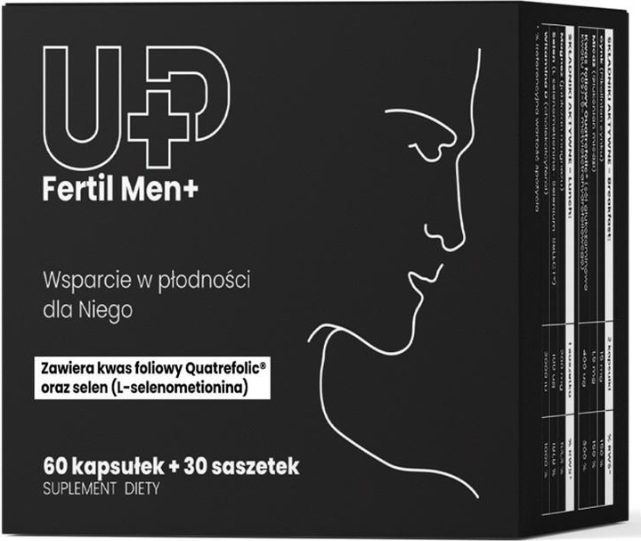 Suplement diety Up Health Pharma Fertil Men+ 60 kapsułek + 30 saszetek (5904754157810) - obraz 1