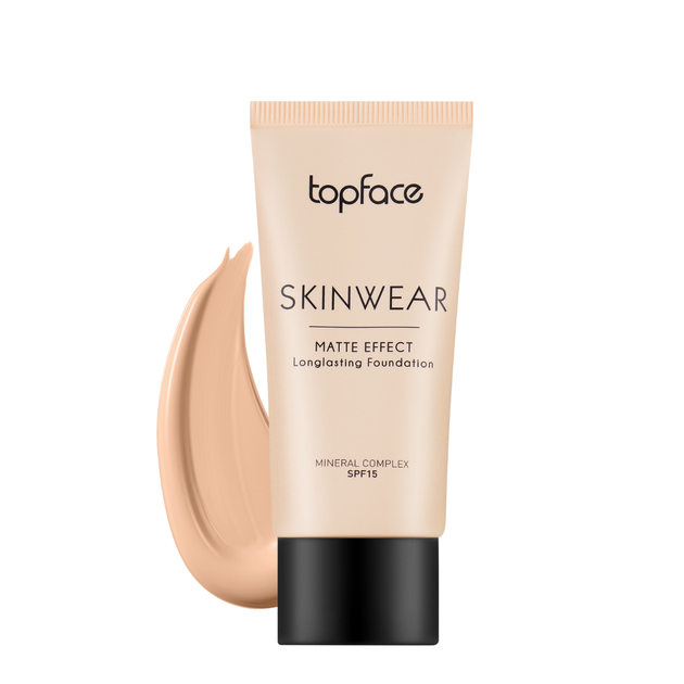 Тональний крем матюучий TopFace SkinWear SPF15 PT468 № 03 - изображение 2