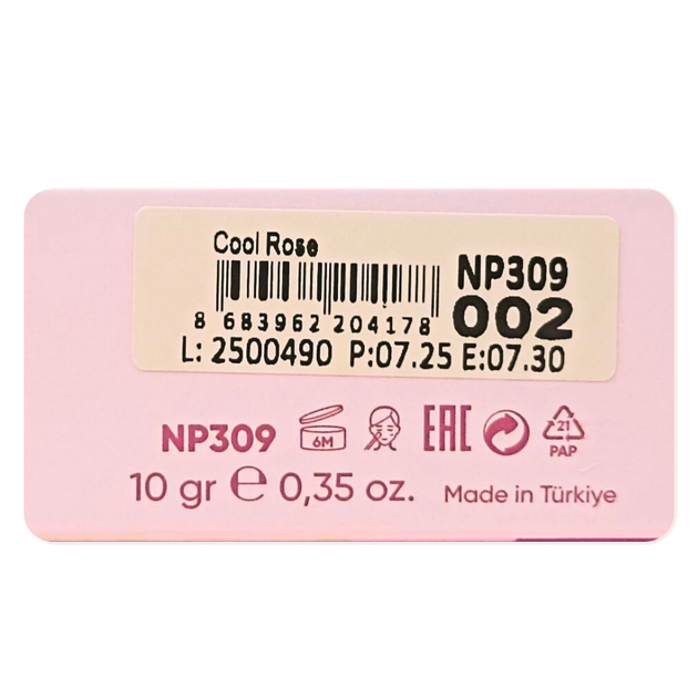 Румяна кремовые Neverti Creamy Dimension NP309, 10 г, 002 Cool Rose Розово-коричневые - изображение 3