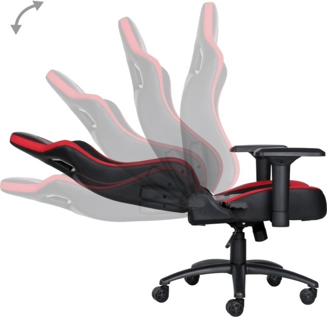 Fotel gamingowy Marvo CH-118 Black/Red (6932391920145) - obraz 4