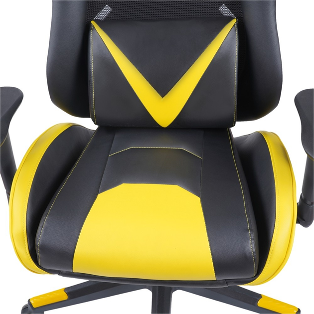 Fotel gamingowy Marvo CH-133 Black/Yellow (6932391924822) - obraz 10