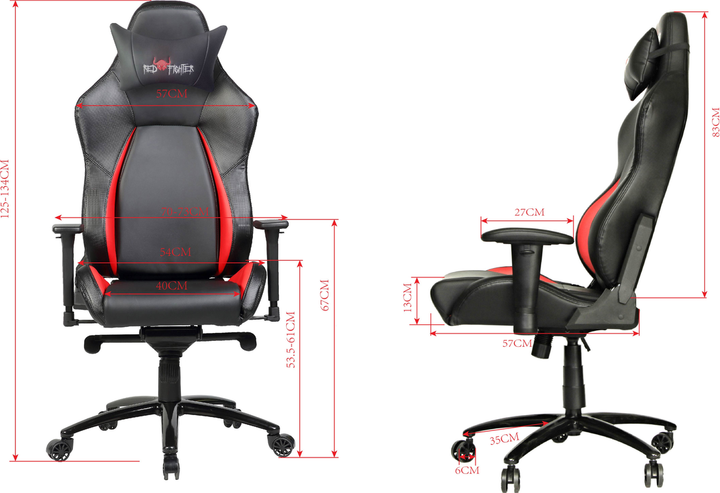 Fotel gamingowy Red Fighter C2 Black (MGRDH02KB000) - obraz 9