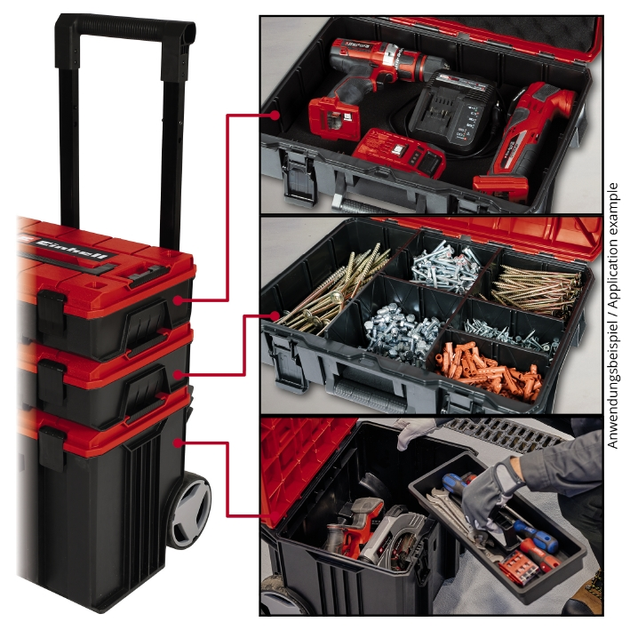 Zestaw plastikowych skrzyń Einhell E-Case Tower (4540015) - obraz 4