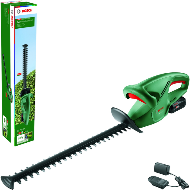 Nożyce akumulatorowe Bosch EasyHedgeCut 18-45 + 1 akumulator PBA 18 V 2 Ah + ładowarka AL 1810 CV (0600849H02) - obraz 2