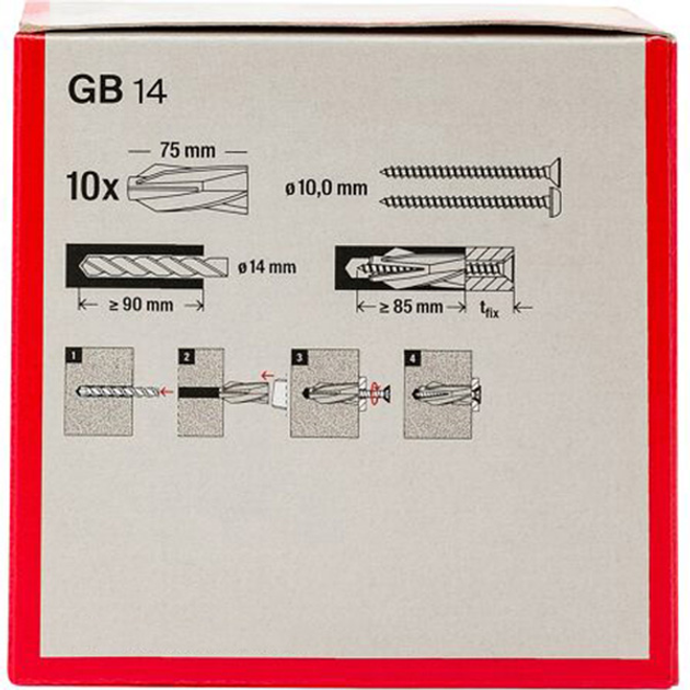 Анкер для газобетону Fischer GB 14 14х75 мм 10 шт (50493) - зображення 5