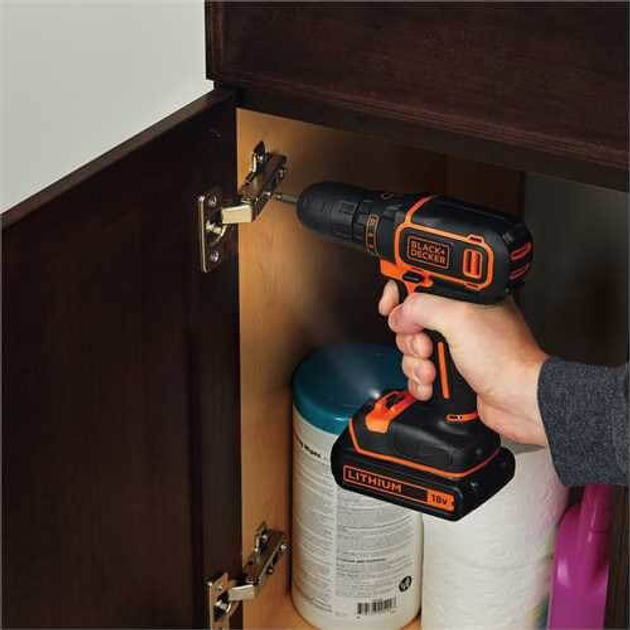 Akumulatorowa wiertarko-wkrętarka Black+Decker BDCDD18N - obraz 3
