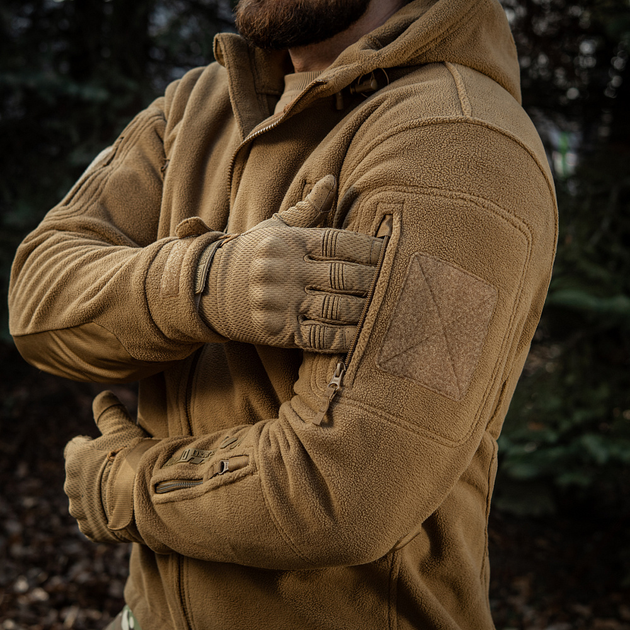 Флісова кофта з капюшоном M-Tac Windblock Division Gen.II Coyote Brown розмір XL - Фото 5 Флісова кофта з капюшоном M-Tac Windblock Division Gen.II Coyote Brown розмір XL - зображення 5