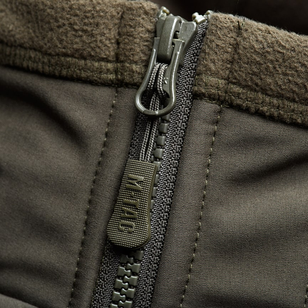 Флисовая Куртка M-Tac Norman Windblock со съемным капюшоном олива размер L - изображение 6
