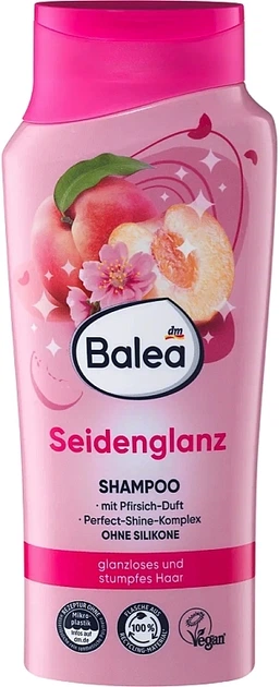Шампунь для блиску волосся - Balea Shampoo Seidenglanz 300ml (780701-96174) - изображение 3
