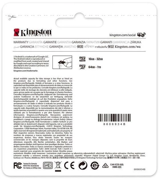 Карта памяти для домофона microSDXC Kingston Canvas Select Plus 256 GB Class 10 А1 UHS-1 - изображение 4