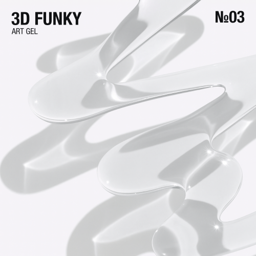 Арт-гель Adore Professional для объемных дизайнов 3D Funky №03 Сlear 15 мл - изображение 2