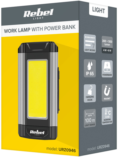 Lampa warsztatowa Rebel 15 W (5901890103862) - obraz 7