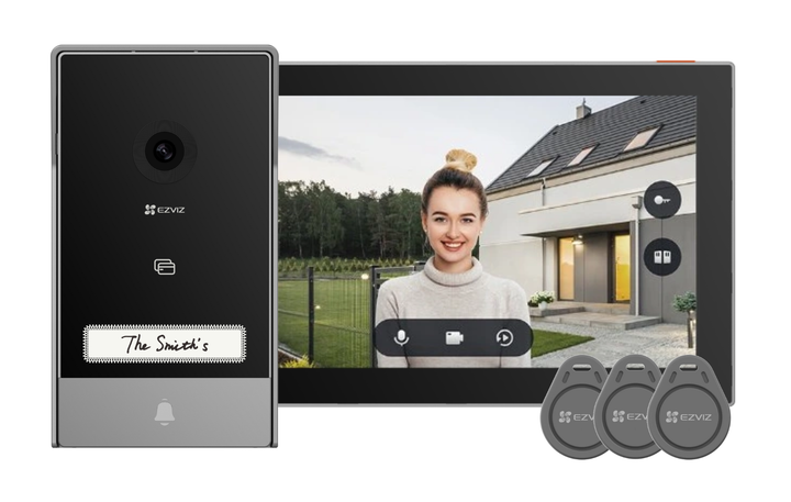 Комплект со считывателем Ezviz CS-HP7 (CS-HP7-R105-1W2TFC) 7'' Wi-Fi PIR 162° - Фото 1 Комплект со считывателем Ezviz CS-HP7 (CS-HP7-R105-1W2TFC) 7'' Wi-Fi PIR 162° - изображение 1