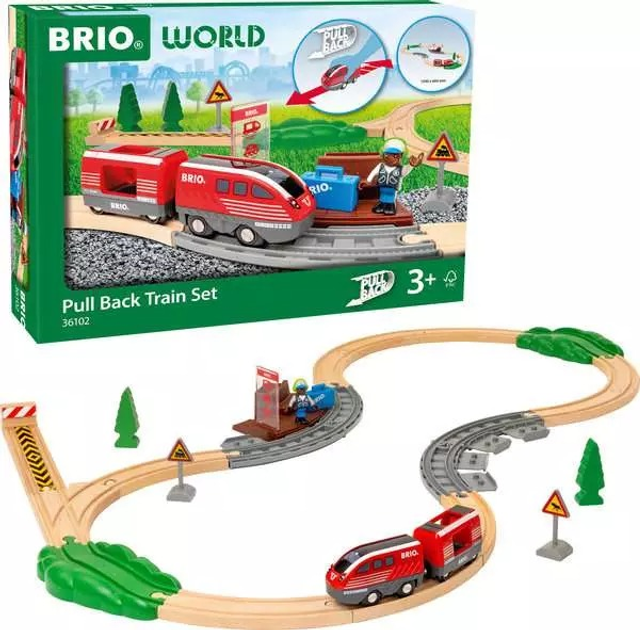 Zestaw pociągów Brio World Train z funkcją biegu bezwładnościowego 36102 (63610200) (7312350361025) - obraz 2