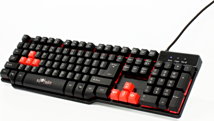 Klawiatura przewodowa Red Fighter K1 USB Black (8590274464186) - obraz 2