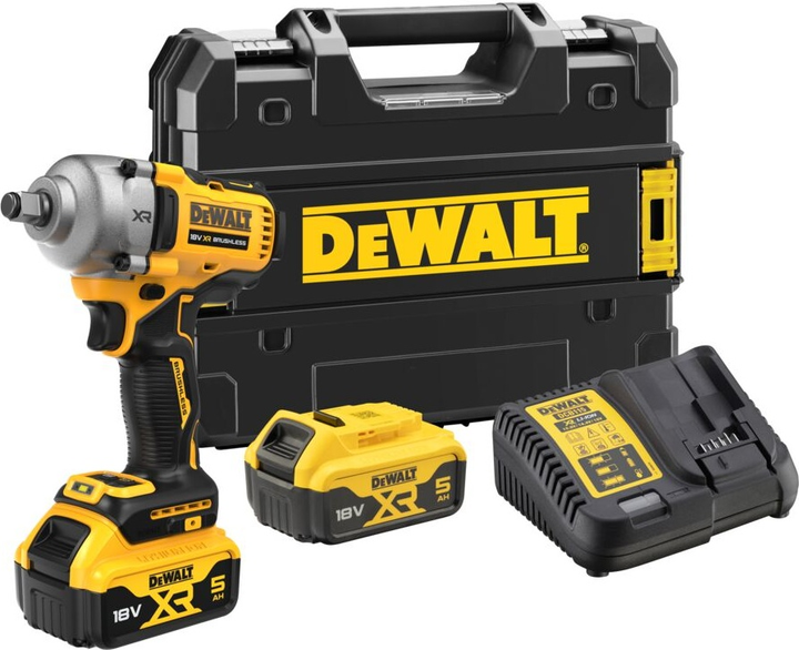 Klucz udarowy akumulatorowy bezszczotkowy DeWalt 18V 2 x 5 Ah XR (DCF891P2T) - obraz 1