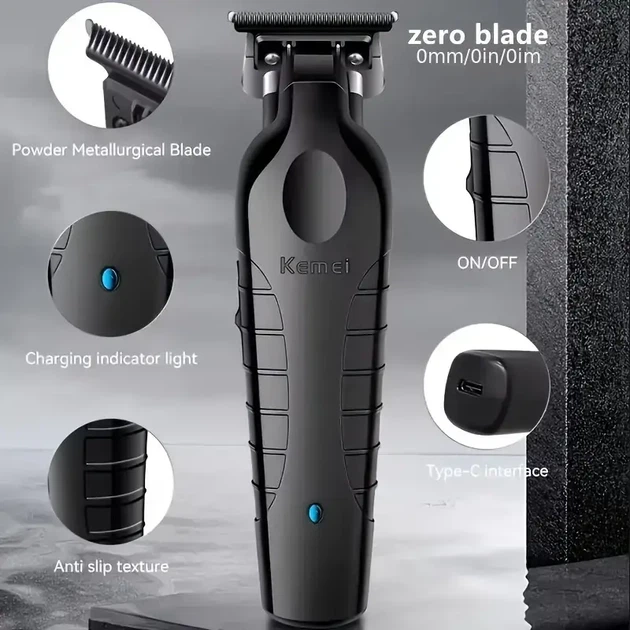Машинка для стрижки Kemei KM-2299+ Blade - аккумуляторная, USB Type-C, 1200 мАч - изображение 3